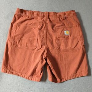 Carhartt Mens Rugged Flex Relaxed Fit 8in Canvas Work Shorts 34 Terracotta